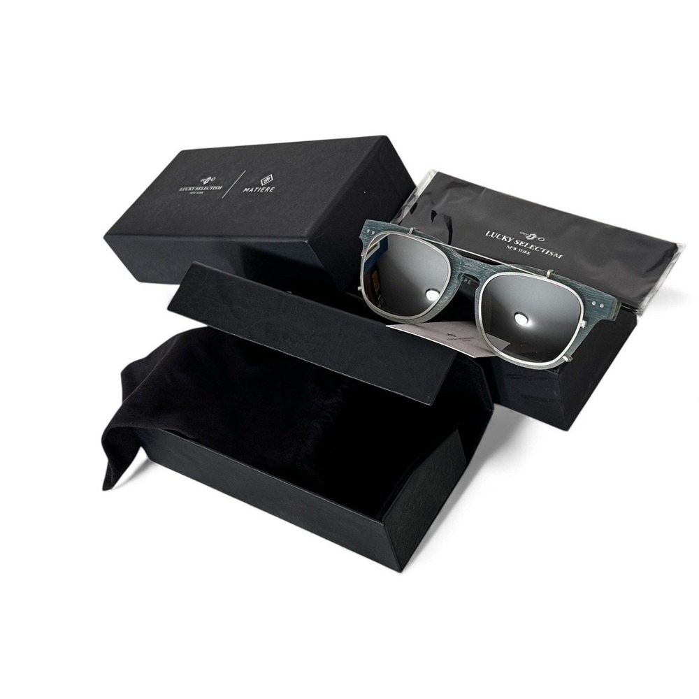 Lucky SeIectism Matiere‎ Green Sunglasses Mirrored Unisex Cyber Steampunk Retro - Picture 2 of 6